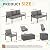U-MAX Metal Patio Furniture Set, 7 Pieces Outdoor Sectional Conversation Set with 2 Storage Boxes, Patio Deal Outdoor Couch Sofa Modern Setting Set with Dark Grey Cushions for Lawn, Backyard, and Deck