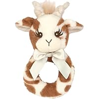 Bearington Collection Baby Lil' Patches, 5.5 in Giraffe Plush Stuffed Animal Baby Rattle, Newborn Toys Gift - Giraffe Stuffed Animal