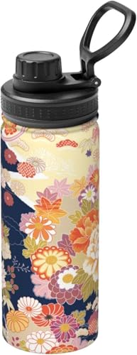 桜 和柄 花 和風 さくら アニメ 水筒 真空断熱 保温 保冷 スポーツボトル 人気 ステンレスボトル スポーツ飲料対応 漏れない 直飲み530ml 男の子 女の子 おしゃれ 大人 子供 グッズ キャラクター dv7b4