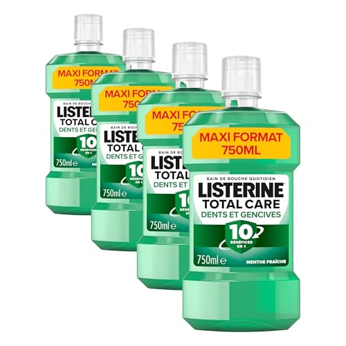 Listerine Total Care soin bucco-dentaire 10 en 1 protection gencives lot de 4