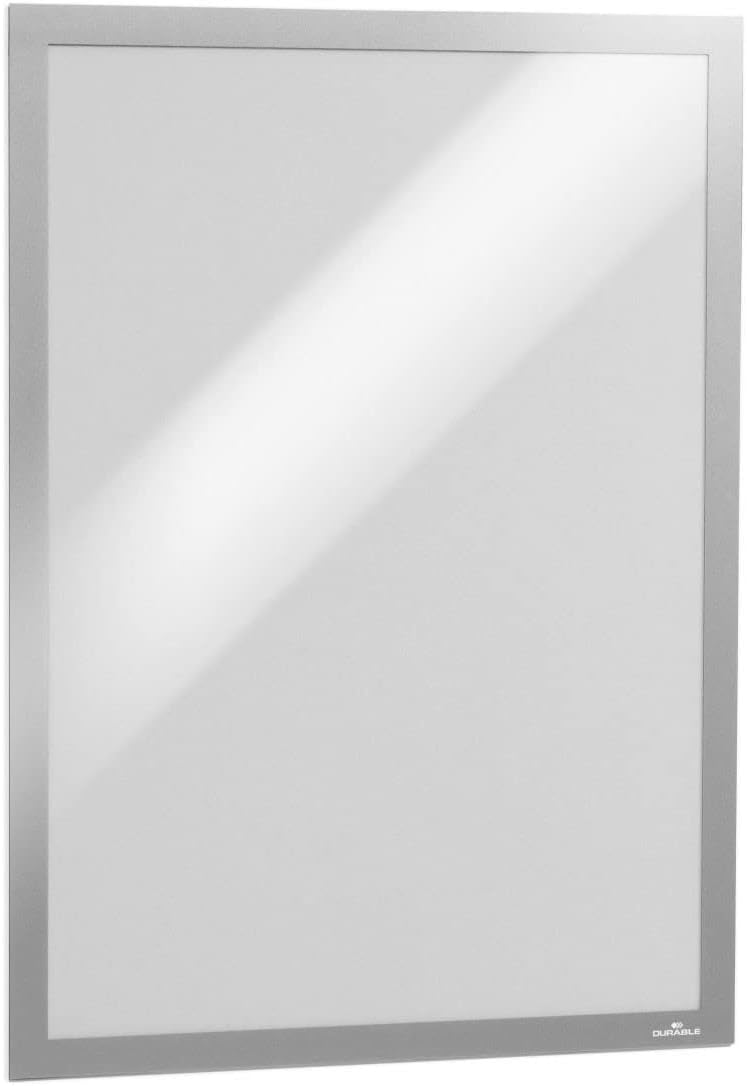 Durable A3 Duraframe Self-Adhesive Magnetic Display Frame - Silver