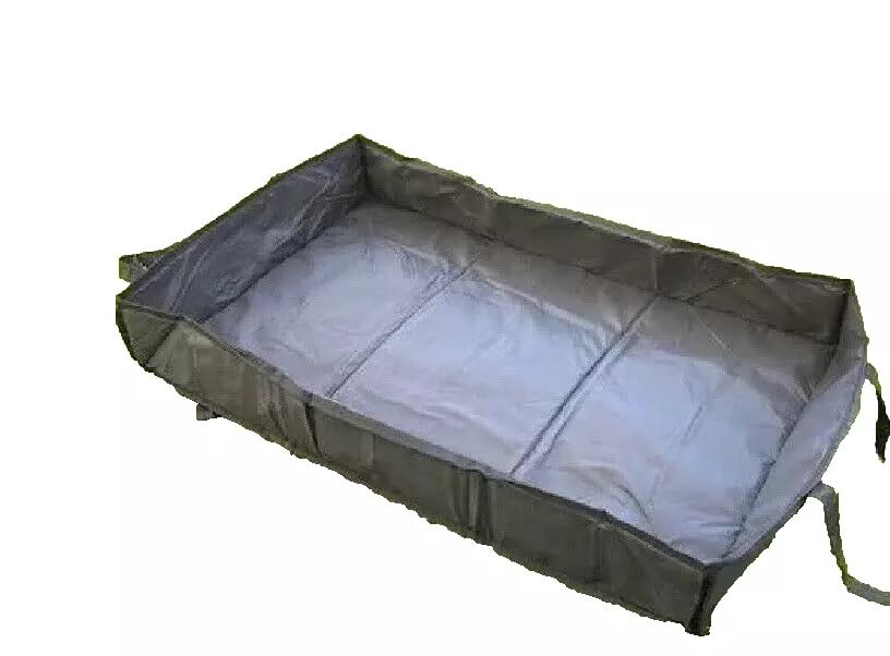 Carp Fishing Roll Up Unhooking Mat WITH SIDES Carry Cradle Black