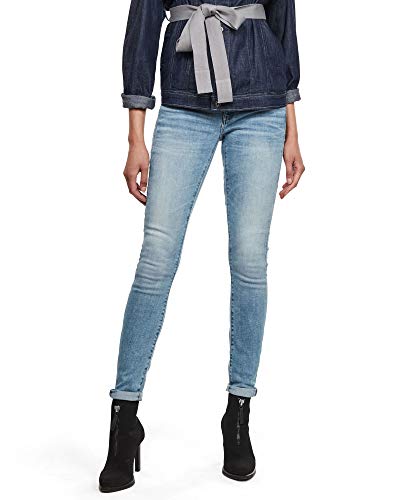 G-Star Raw Jeans 3301 High Skinny Para Mujer, Azul Lt Indigo Aged D05175-8968-8436 , 27w 32l G-Star Raw Jeans 3301 High Skinny Para Mujer, Azul Lt Indigo Aged D05175-8968-8436 , 27w 32l