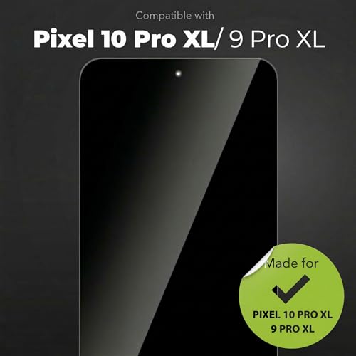 Image of Casecandy - (Pack of 2 Armour Fit Privacy Tempered Glass Screen Protector Guard For Pixel 10 Pro XL /Pixel 9 Pro XL - HD /Fingerprint Working /Easy Installation Kit