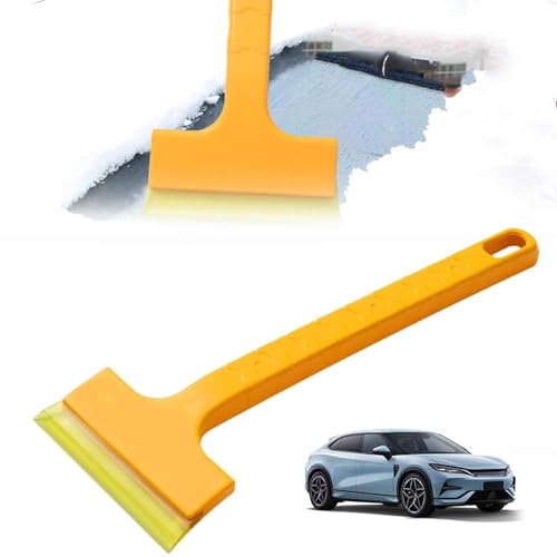 Jlkegfdf Rascador de hielo para coche, raspador de hielo para parabrisas de coche, eficiencia y sin arañazos, rascador de hielo para invierno, equipado con tacos para romper el hielo, raspador de