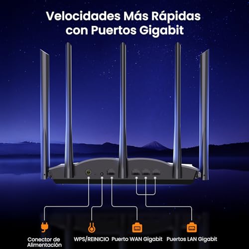 Miniatura 4 de Tenda RX12 Pro Router WiFi 6 AX3000 de Banda Dual (2.4GHz + 5GHz, Requiere conexión a Internet por Cable), 4 Puertos Gigabit, Ancho de Banda 160MHz, WiFi+ Mesh, OFDMA/VPN/WPA3/IPv6/TWT