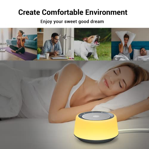 White Noise Machine With 30 Soothing Sounds And 7 Colors Warm Night Light For Sleeping, 5 Timers Portable Plug In Sound Machine For Baby, Adults #TOP5