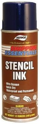 Aervoe - Stencil Inks 16 Oz Black Stencil Ink(12 Oz Net): 205-2806 - 16 oz black stencil ink(12 oz net) [Set of 12]