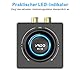 YMOO Bluetooth 5.3 Audio Empfänger für Stereoanlage, Bluetooth Adapter AUX HiFi, 50ft Reichweite, 3.5 mm Klinke & Cinch-Eingang Receiver für TV/Handy/Tablet/PC/MP3-Player/Verstärker