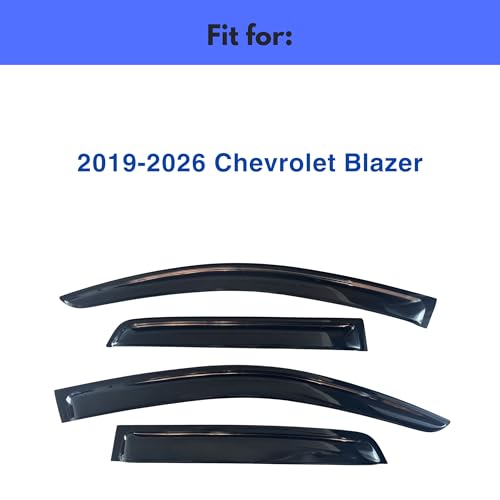Image of IG Window Visors Fit for 2019-2026 Chevrolet /Chevy Blazer, Out-Channel Rain Guards Vent Wind Deflectors 4PC, Car Accessories for 19-26 Blazer