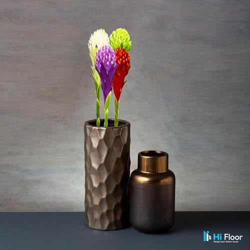 Image of Enhance Your Space with Artificial Leaf Decor Foliage for Stunning Interiors Decorative Items for Home;Office; Room; Living Room; Table; (Without Vase) (Pack of 2, Four-Clr)