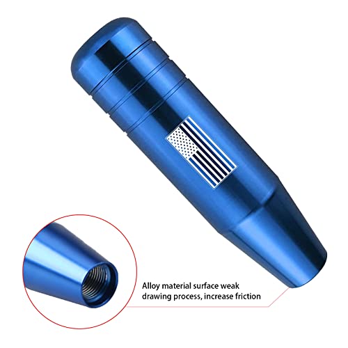 Miytsya Pack-1 Gear Stick Shifter Knobs, American Flag Design Metal Gear Stick Shift Knob, Automatic Shift Knob, Weighted Car Shift Handle Knob Fits Most Auto Transmission Vehicle (Blue) #TOP4