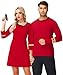 Womens Star Series Costume Halloween Long Sleeve Captain Officer Duty Dress Iconic Movie Red Work Uniform XS