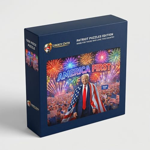 American President Patriotic Jigsaw Puzzle 1000 Piece – USA Collector Gift for Him, Dad & History Fans, American Flag, 27.5 x 19.7 in
