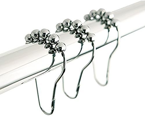 theBathMart Stainless Steel Shower Curtain Hooks, Polished Chrome, Set of 12 Rings
