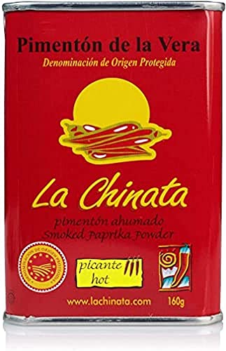 La Chinata Pimentón Ahumado - Dop La Vera - Lata De G - Sin Gluten, Picante, 160 Gramo