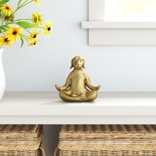 Estatua Decorativa Perro Yoga Meditación 10 cm miniatura 4