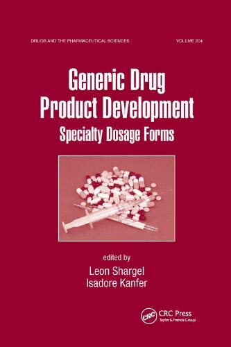 Generic Drug Product Development: Specialty Dosage Forms