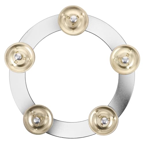BESTonZON Bass Drum Hoop Tambourine Mountable Symbal for Metal Cymbal Tambourine Ring