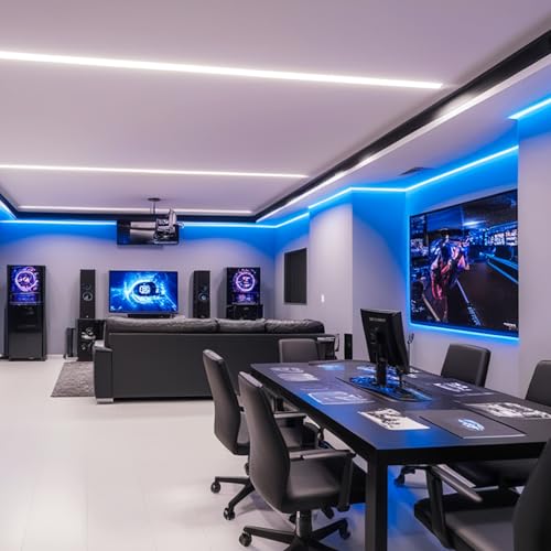 iNextStation 5M Blue LED Strip Lights, 300 LEDs SMD5050 Cuttable Tape Lights with Plug - Image 4