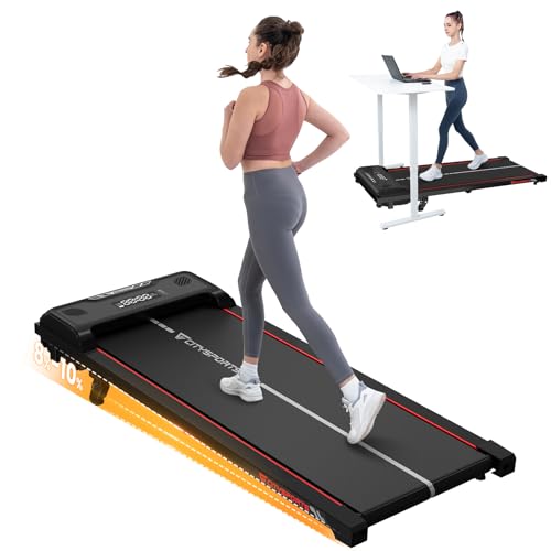 CITYSPORTS Tapis de Course Inclinable 8–10%, Tapis de Marche Électrique 1–6 km/h avec Écran LED et Télécommande, Tapis Roulant Silencieux pour la Maison et Le Bureau