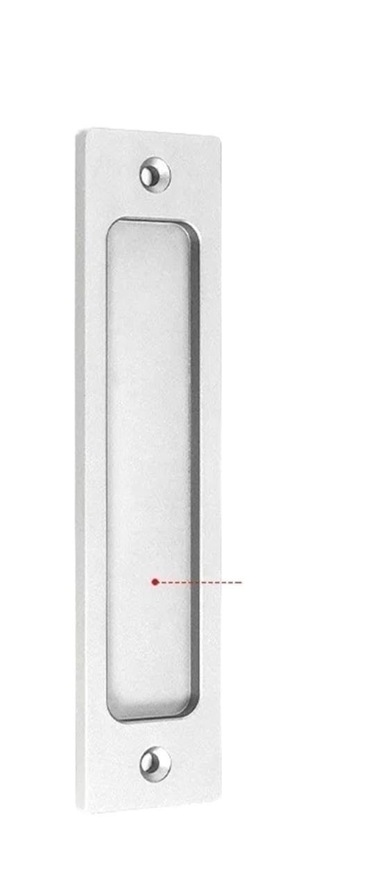 EKalgretrA Recessed Sliding Handles 1 PCS Concealed Buckle Embedded Sliding Door Handles Pull Rectangular or Elliptic(Square -A- Silver)