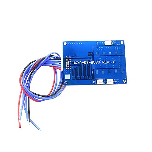Rear view of the hobbyant HXYP-5S-B530 BMS with balance wires connected