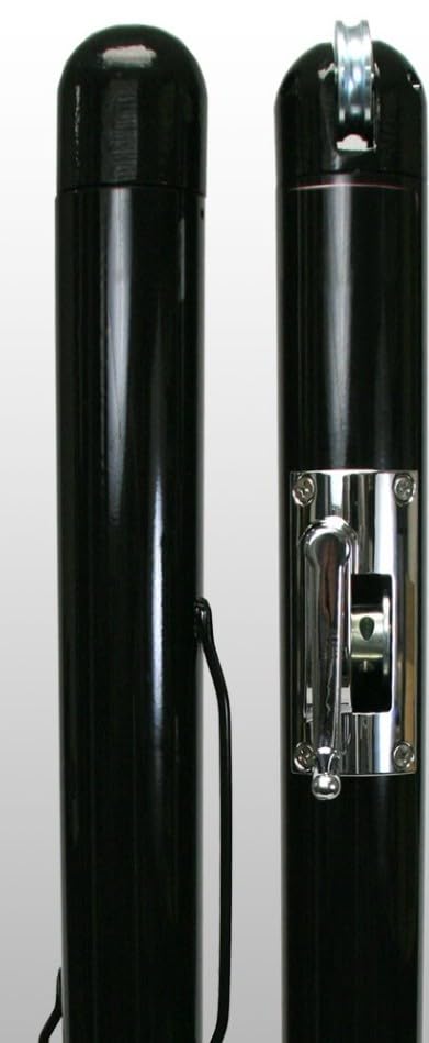 Douglas Premier Tennis Posts – Permanent Court Kit – 3” OD Round, Internal Wind, Black – Optional Ground Sleeves