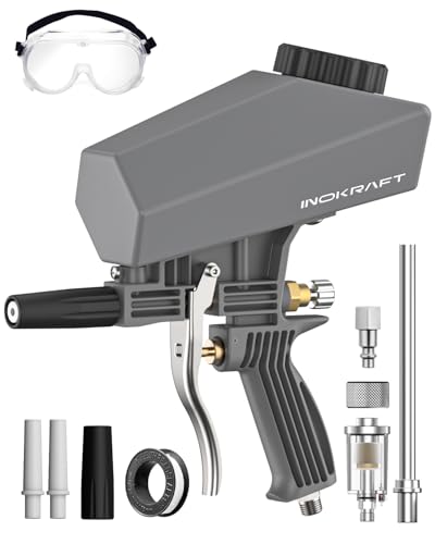 Inokraft Leak-Proof Portable Sand Blaster Gun Kit with Oil-Water Separator & Extension Nozzle,Mini...