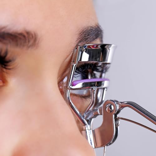 LLTGMV 80 pcs Curler Refills Eyelash Curler Refill Pads Silicone Rubber Curler Replacement Refills Pads for Universal Eyelash Curler with a Clear Storage Box