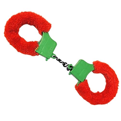 Image of Kaku Fancy Dresses Hand Cuffs for Kids /Phenovo Police Cop Sheriff Officer Handcuff Toy /Police Role Play Costume Accessories Metal Fur Handcuffs /Hathkadi Toy