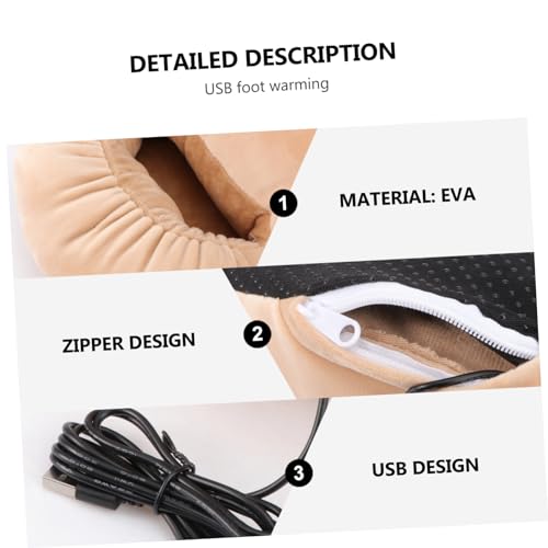 Calentador USB para Pies Beavorty Pantuflas Eléctricas Invierno miniatura 7