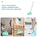 KOCKSHION Heavy Duty Indoor Broom Long Handle Dustpan for Kitchen Bathroom Cleaning