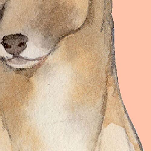 Nacnic Dingo Print. Poster mit Illustrationen von Hunderassen in warmen Tönen und Kuchen. Innenausstattung. A4 Größe