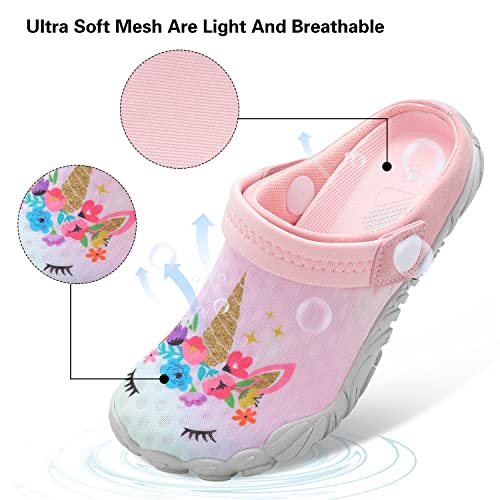 Besroad BD-ZT-BYT01-PINKBIGHORSE-36 Kids Boys Girls Swimming Hiking Water Shoes Sandals Wide House Slippers Clogs Pink Big Horse 5.5 Big Kid thumb #4