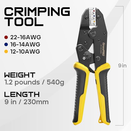 GRENPRO Crimping Tool for Heat Shrink Connectors AWG22-10 Crimping Pliers - Image 3