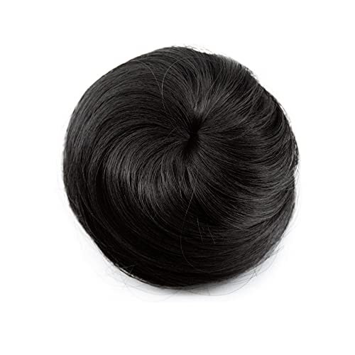 Yinmei Baibian Chignon Hair Bun Scrunchie Hair Pieces Synthetic Clip in Drawstring Ponytail Hair Extensions for Women(Black)