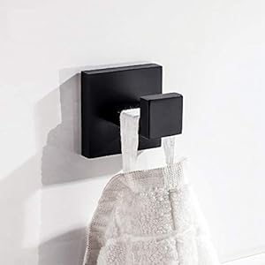 Nolimas 2 Pack Matte Black Towel Hook Stainless Steel Bathroom Rustproof Clothes Towel Coat Hook Wall Mounted Square Toilet Kitchen Heavy Duty Door Hanger Nolimas 2 Pack Matte Black Towel Hook Stainless Steel Bathroom Rustproof Clothes Towel Coat Hook Wall Mounted Square Toilet Kitchen Heavy Duty Door Hanger