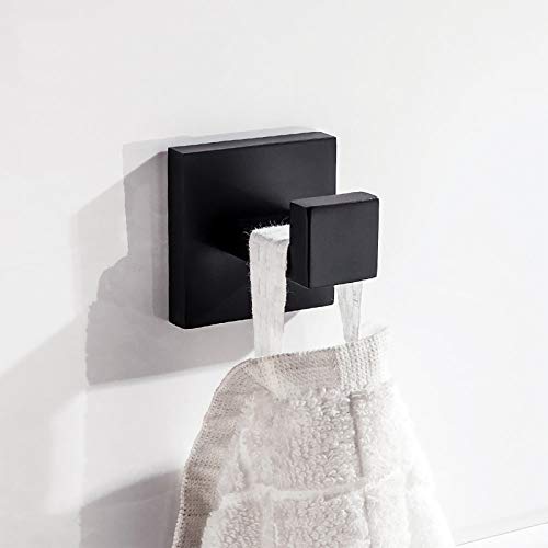 Nolimas-2-Pack-Matte-Black-Towel-Hook-Stainless-Steel-Bathroom-Rustproof-Clothes-Towel-Coat-Hook-Wall-Mounted-Square-Toilet-Kitchen-Heavy-Duty-Door-Hanger Nolimas 2 Pack Matte Black Towel Hook Stainless Steel Bathroom Rustproof Clothes Towel Coat Hook Wall Mounted Square Toilet Kitchen Heavy Duty Door Hanger