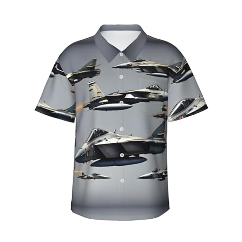 Chemise hawaïenne avions de combat EdWal pour vos apéros plage et vacances d'été