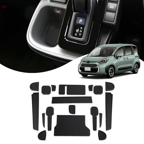 SXCY トヨタ シエンタ 10系 ラバーマット インテリアラバーマット 新型シエンタ ドアポケットマット sienta 10専用 滑り止めまっと 傷防止まっと ノイズ軽減 シエンタ 10系 アクセサリー カスタムパーツ 防汚れ ノンスリップマット 18枚