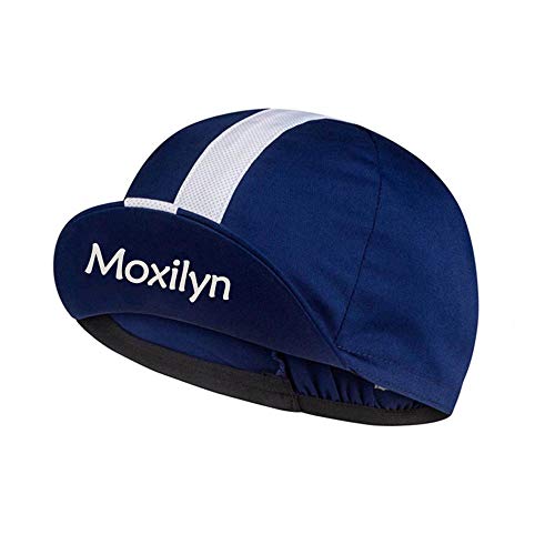 MOXILYN Men's Cycling Cap Breathable Sun Proof Helmet Liner Bike Hat White and Blue