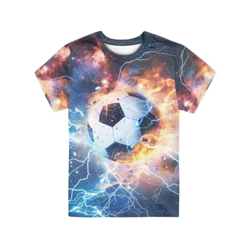Image of JEOCODY Boys Girls Graphic Tees Funny 3D Printed Short Sleeve T-Shirts 3-16T