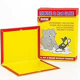 Set di 10 Trappole Adesive per Topi e Ratti | Colla Forte Inodore Senza Veleni Efficace per Casa, Cucina e Garage