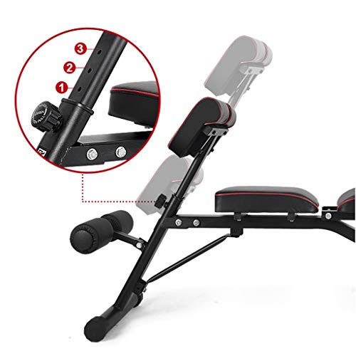 LZL with Priest Stool Weight Bench,Exercise Utility Bench Upright, Incline, Decline, and Flat Exercise for Home Gym Workout Weightlifting Bed (Color : Black)