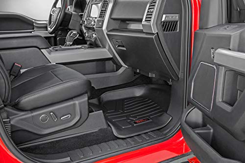 Rough Country All Weather Floor Mats for Chevy/GMC 1500/2500HD/3500HD Crew Cab (2014-2019) w/Bench Seat - Custom Fit Truck Floor Mats, Waterproof, Front & Rear Set by Rough Country - Image 5