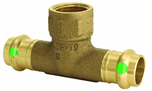 Image of VIEGA 77592 Propress Bronze Tee with Female 1 inch x 1 /2 inch P x Female NPT (3-Pack)
