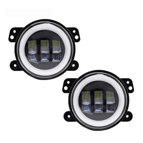 Phare LED de voiture 4 pouces antibrouillard 30W avec Angel Eyes blanc DRL puissant