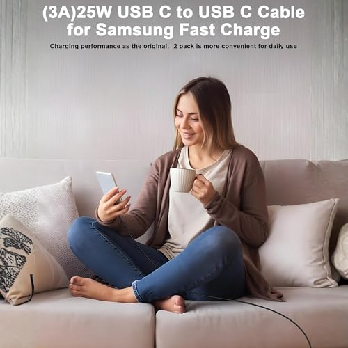 Image of 25W USB Type-C to C Fast Charging Cable | Ultra-Fast Data Sync & Power Delivery | Compatible with Samsung Galaxy, Android Smartphones, Laptops & Tablets | Durable Braided Wire