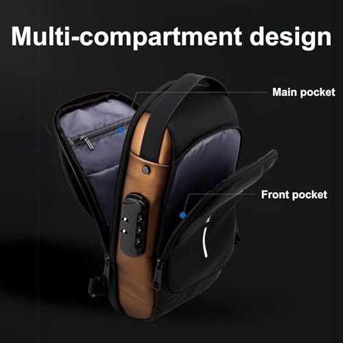 New Carbon Fiber Streamline Anti-Theft Sling Bag, with Charging Port, Anti-Theft and Waterproof, for Travel, Work2